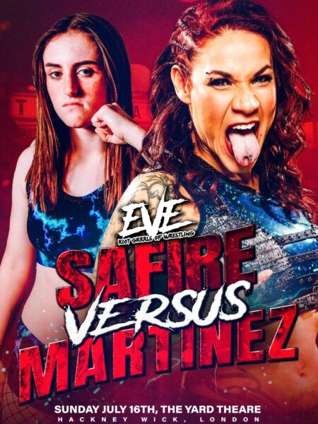Safire vs Mercedes Martinez para EVE Riot at the Yard Twitter @ProWrestlingEVE Safire vs Mercedes Martinez para EVE Riot at the Yard Twitter @ProWrestlingEVE