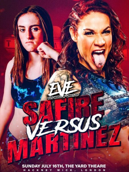 Safire vs Mercedes Martinez para EVE Riot at the Yard Twitter @ProWrestlingEVE