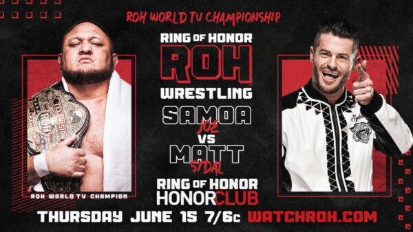 Samoa Joe vs Matt Sydal en ROH 15 de junio 2023