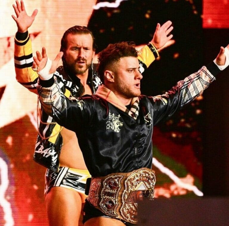 Adam Cole y el Campeón Mundial de Peso Completo AEW, MJF / AEW