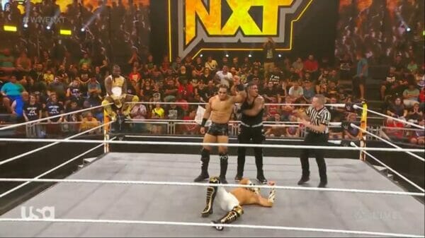 Bronco Nima y Lucien Price en WWE NXT 18 de julio 2023
