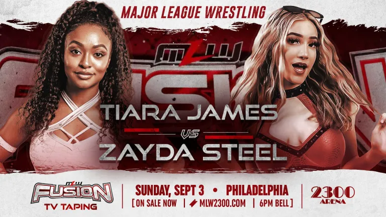 Tiara James y Zayda Steel se enfrentan cara a cara en MLW Fury Road 2023.