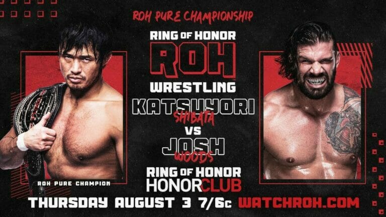 Roh wrestling se enfrenta a Katsuyuki Joh en Ring of Honor el 3 de agosto de 2023.