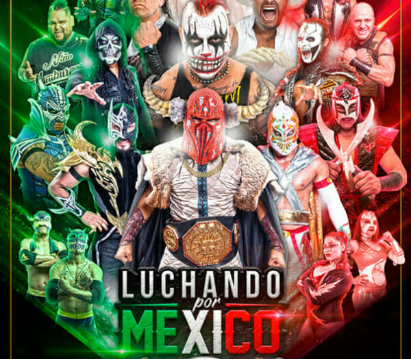 Cartel: Hijo del Vikingo vs Komander por Megacampeonato en CDMX.