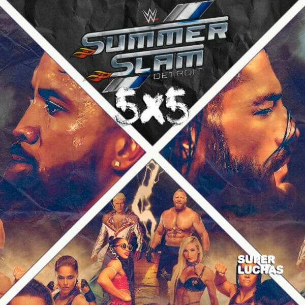 3x3 WWE Summerslam 2023. con Roman Reigns vs. Jey Uso.
