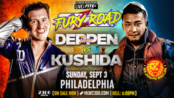 Tony Deppen se enfrenta a KUSHIDA en un emocionante partido en MLW Fury Road 2023.