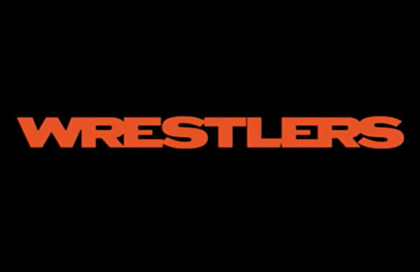 Netflix anuncia serie-documental "Wrestlers" con logo de luchadores sobre fondo negro.