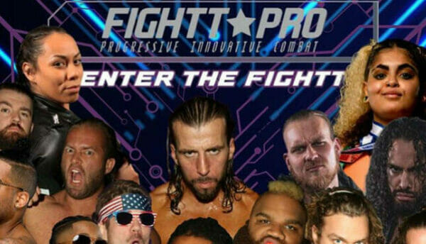 Un póster de FIGHT Pro con un grupo de luchadores que muestran la ronda final de FIGHTT el 11 de agosto de 2023.