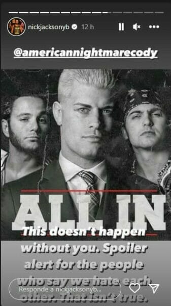 Nick Jackson en Instagram 29-08-2023 - @nickjacksonyb