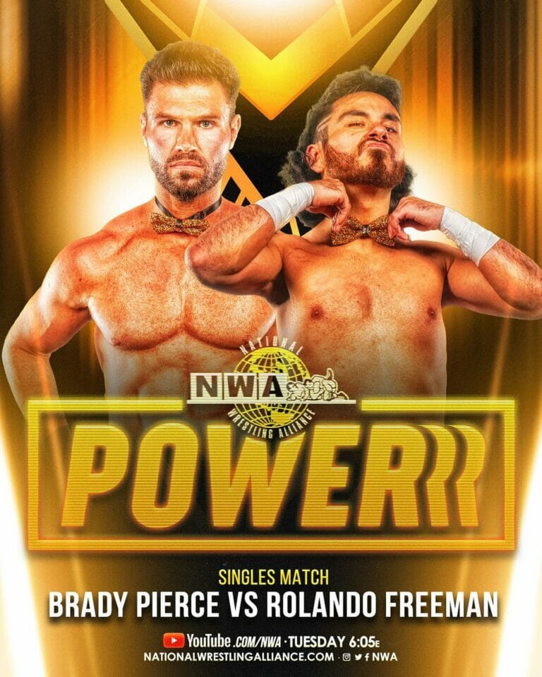 Ninja power brady pierce vs rolando freeman en Resultados NWA Powerrr 29 de agosto 2023.