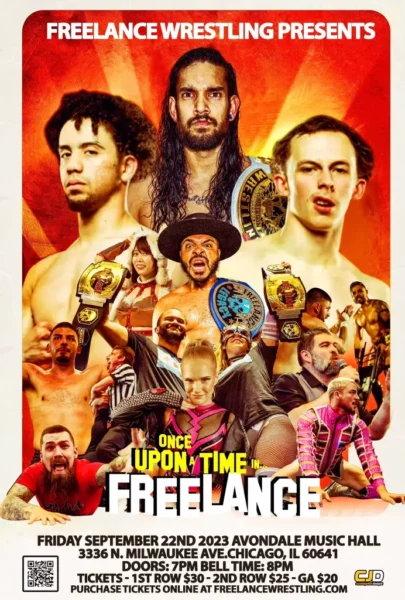 Superluchas - Un póster del evento Once Upon A Time In Freelance Wrestling del 22 de septiembre de 2023.
