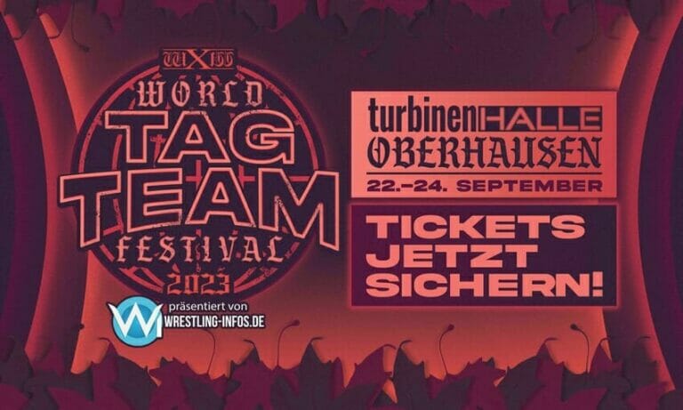 Superluchas - Un cartel del World Tag Team Festival 2023.