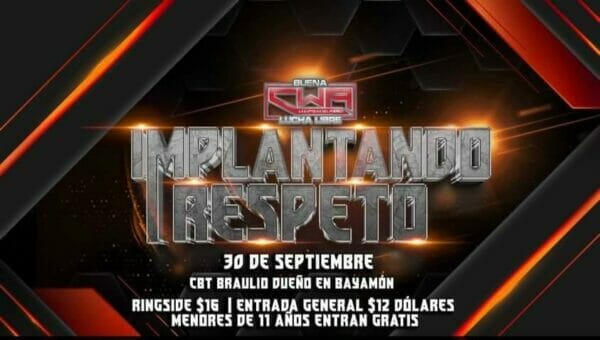 Un cartel con las palabras implantado respeto.