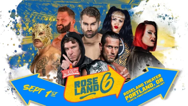 El cartel para el evento WWE Roseland del 1 de septiembre de 2023.