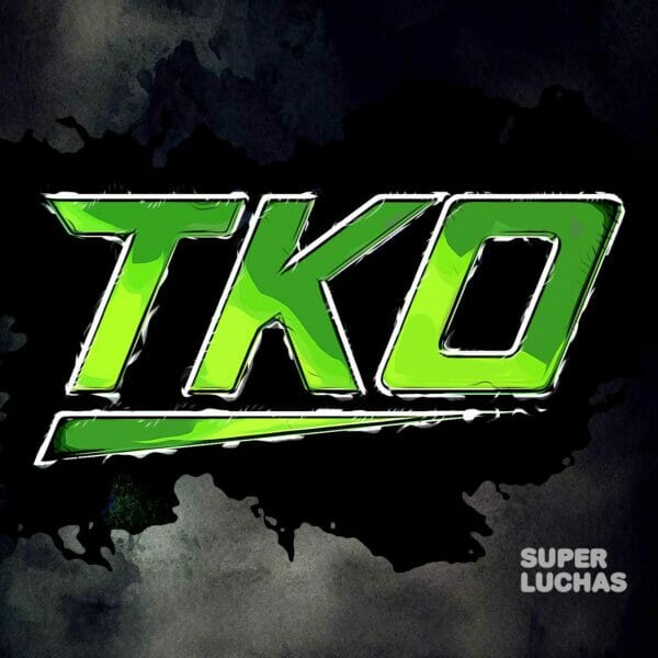 El logo de tko super lucas con CM Punk en el regreso a la WWE.