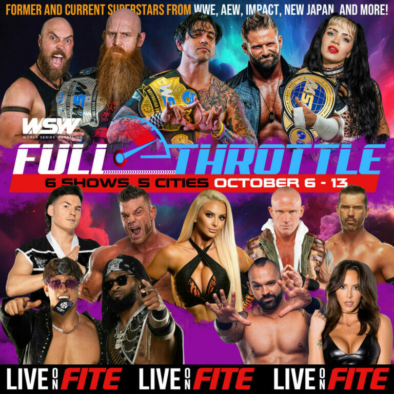 Superluchas - El cartel de WWE Full Throttle con Resultados World Series Wrestling 7 de octubre 2023.