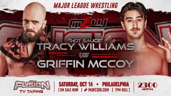 Superluchas - El cartel de Tracy Williams vs. Griffin McCoy en MLW Slaughterhouse.