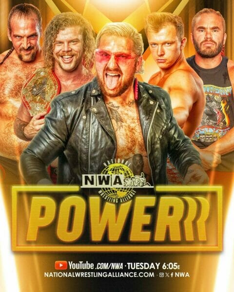 Superluchas - El póster de Ninja Power con NWA Powerrr y el episodio 129.
