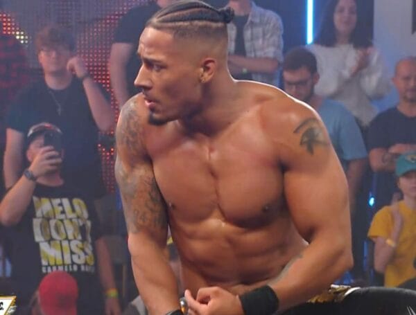 Superluchas - Un luchador está parado frente a una multitud.