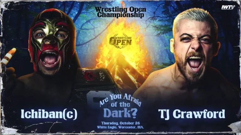 Superluchas - Dos luchadores con máscaras se involucran en un feroz enfrentamiento durante el Resultados Wrestling Open el 26 de octubre de 2023.