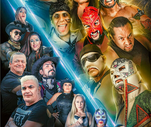 Superluchas - Un cartel con un grupo de luchadores participando en el torneo Supremo 2023.