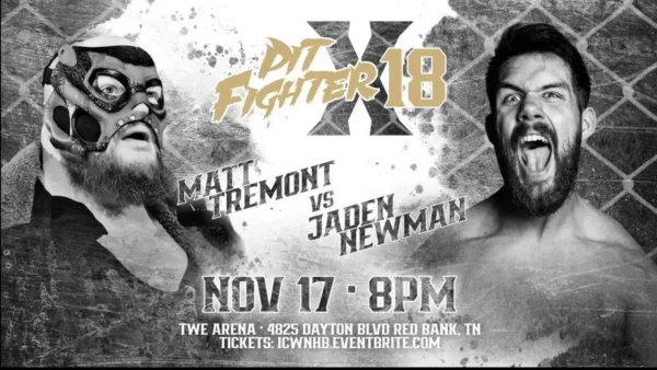 Superluchas - Un póster dinámico para dtfighters 18 que muestra a dos poderosos luchadores.