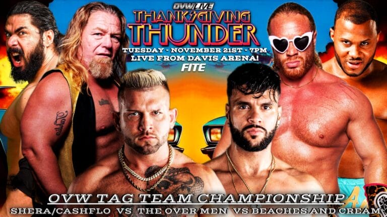 Superluchas - Un cartel de Thanksgiving Thunder con luchadores de Ohio Valley Wrestling.