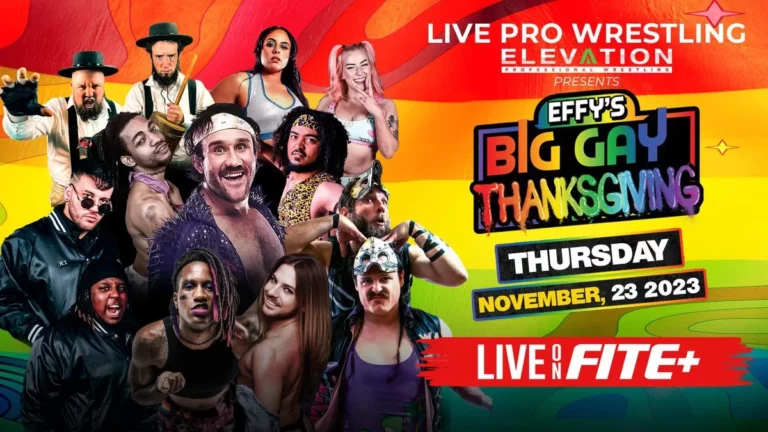 Superluchas - El cartel del Gran Día de Acción de Gracias Gay de Effy