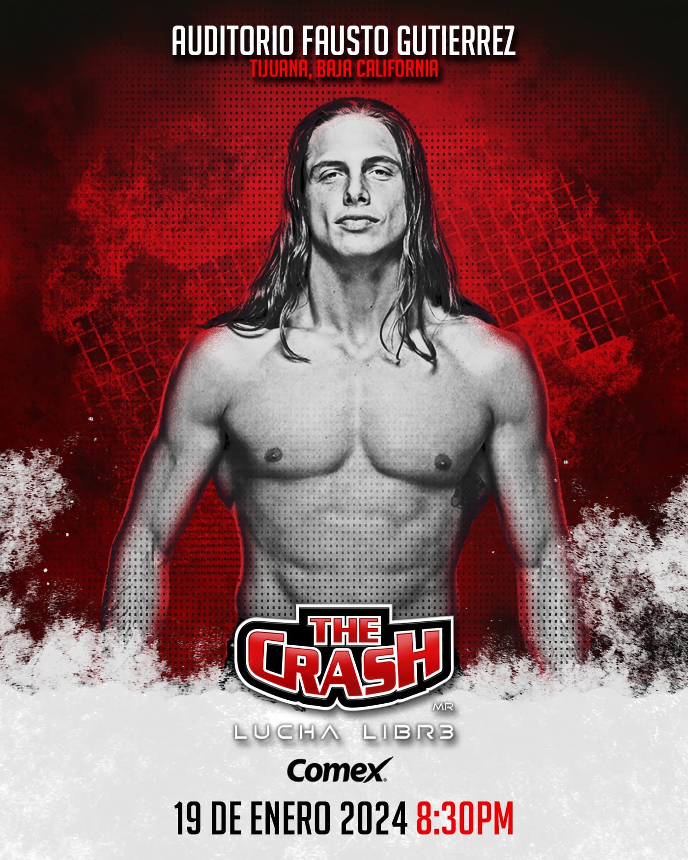 Superluchas - Un cartel del combate de lucha The Crash con Matt Riddle.