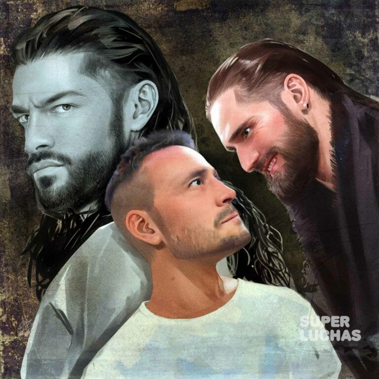 Superluchas - Seth Rollins y Roman Reigns, los rivales de CM Punk en WWE, son dos hombres con barba y pelo largo.