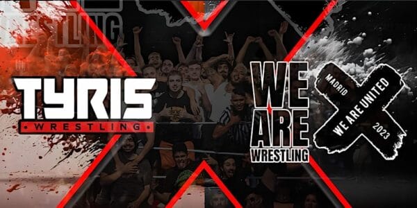 Superluchas - Resultados WAWxTyris: ¡Unidos! Un logotipo de lucha libre que captura la esencia de Tyris y representa una emocionante batalla unida.