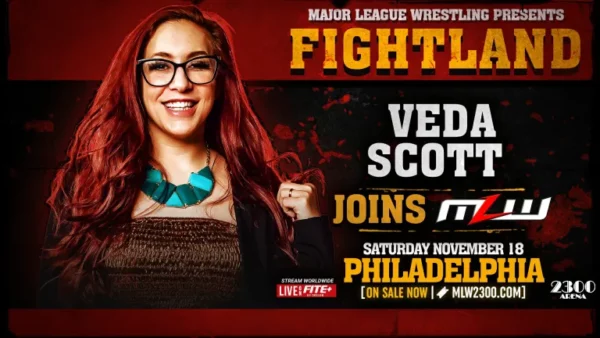 Superluchas - Veda Scott hará su debut en Fightland en Philadelphia con MLW.