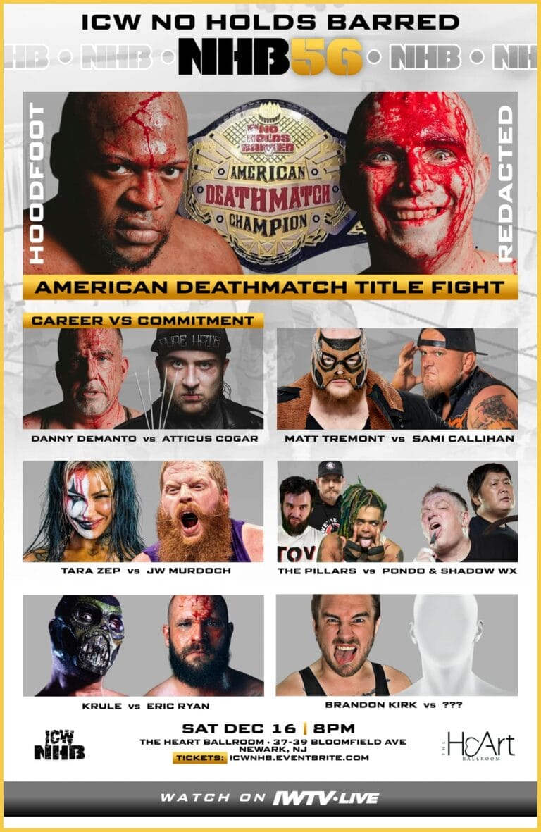 Superluchas - Resultados ICW No Holds Barred 16 de diciembre 2023 | Iowa no tiene restricciones en la pelea por el título de combate a muerte estadounidense.