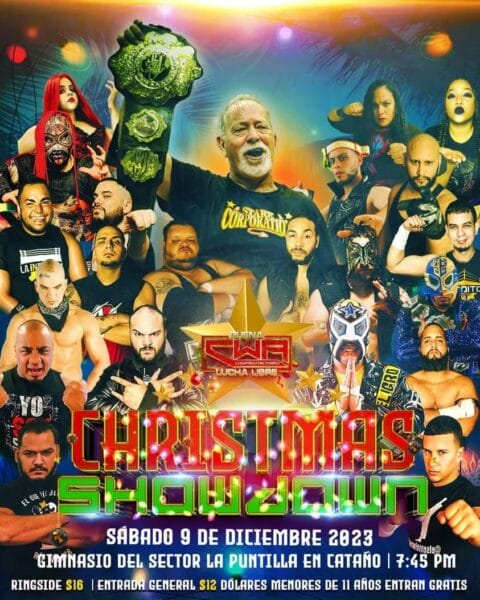 Superluchas - Un cartel para el enfrentamiento navideño.