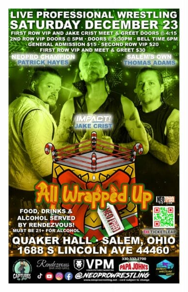 Superluchas - Resultados NEOPro Wrestling Oklahoma 23 de diciembre 2023 | Todo envuelto - Todos despertaron Ohio.