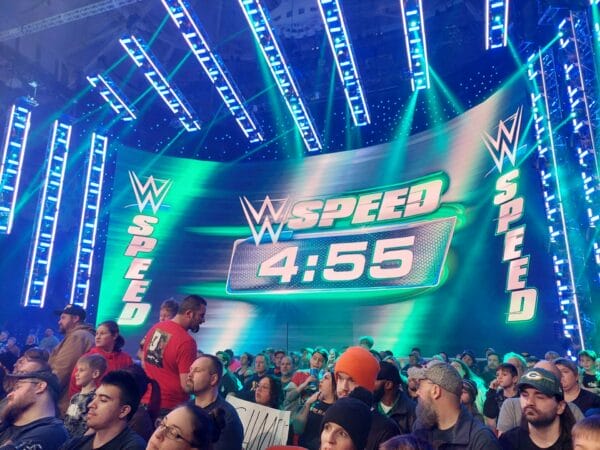 Superlucho - a multitude of people watching a WWE event.