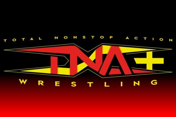 Superluchas - Logotipo de lucha libre de ADN sobre fondo negro. Asociación TNA+ con Endeavour.
