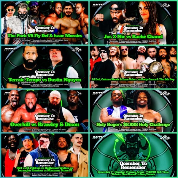 Superluchas - La portada del evento Qcember To Remember de la Texas Contenders Series.
