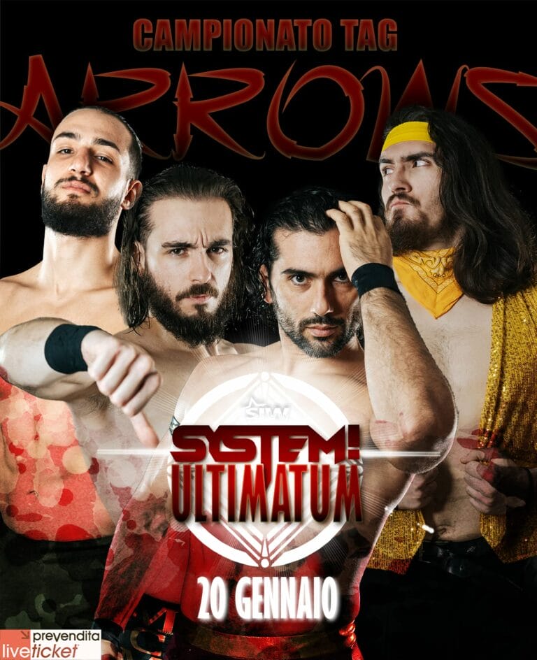 Superluchas - Un cartel del equipo italiano de lucha libre en Tuesday Night System.