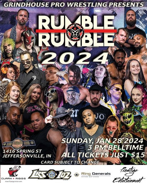Resultados Grindhouse Pro Wrestling 28 de enero 2024 Rumble Rumble 2024