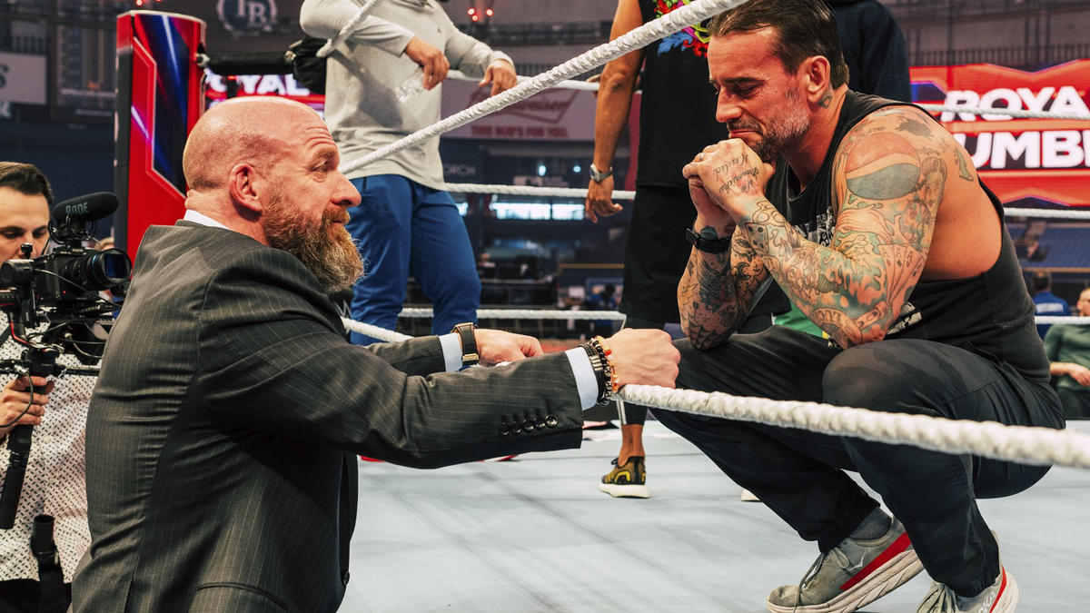 Triple H y CM Punk previo al Royal Rumble 2024 - WWE