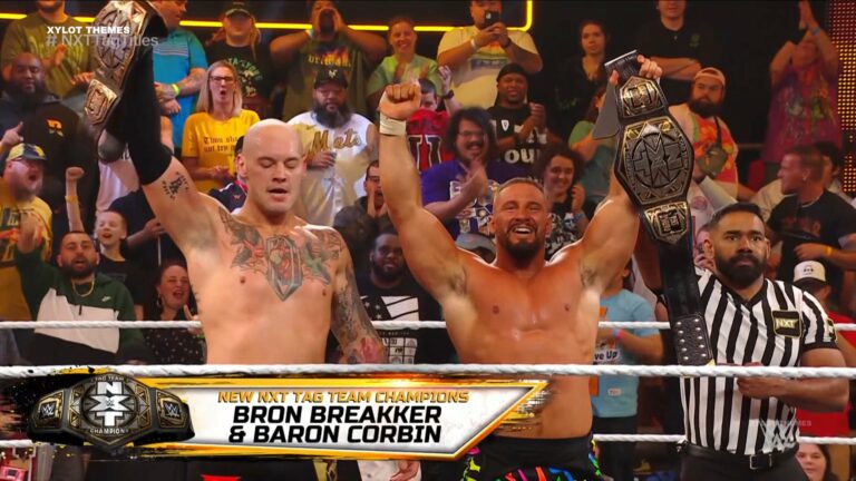 WWE NXT 13 de febrero de 2024 Baron Corbin y Bron Breakker nuevos Campeones de Parejas NXT
