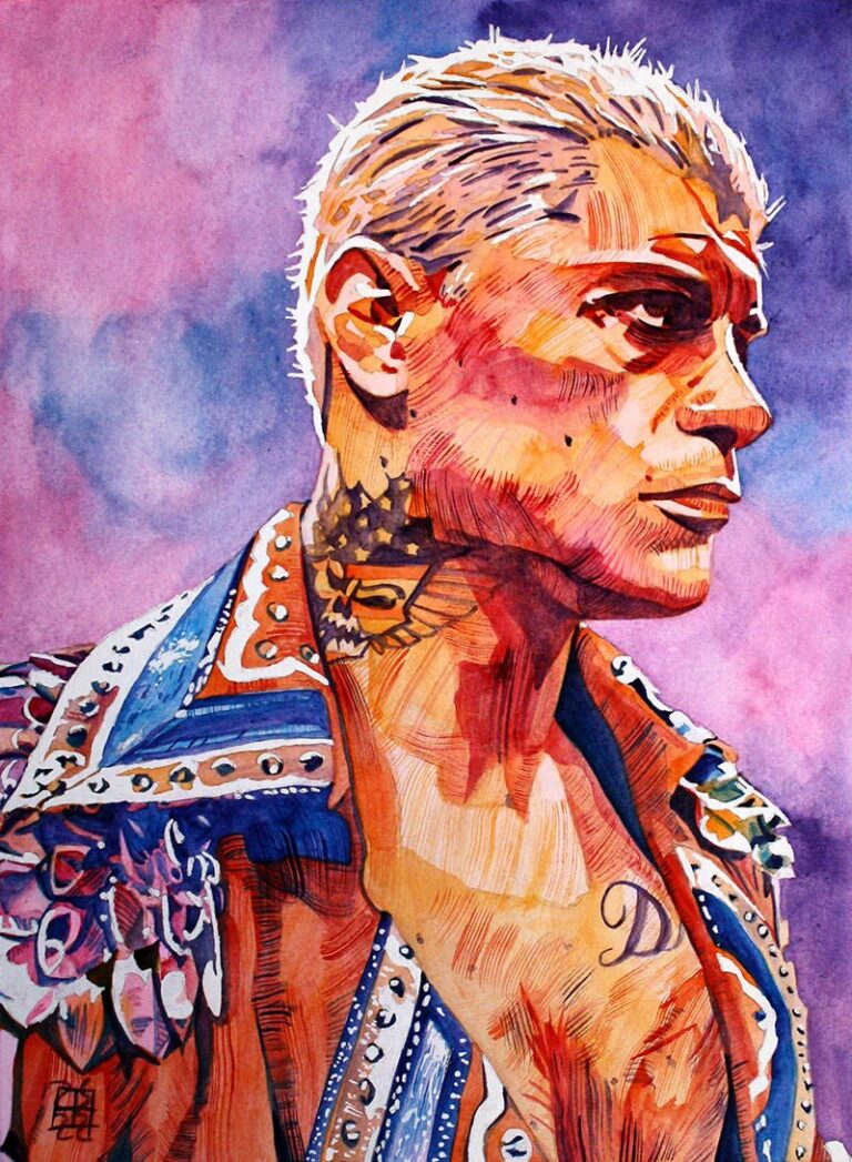 Pintura de Cody Rhodes por Rob Schamberger