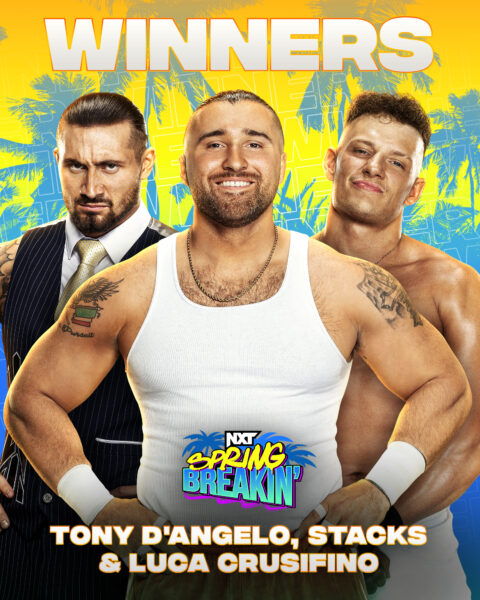 The D'Angelo Family, derrotaron a No Quarter Catch Crew en NXT Spring Breakin' 2024