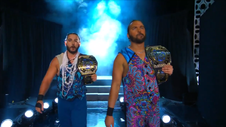 Los Campeones Mundiales de Parejas AEW, The Young Bucks (Matt Jackson y Nick Jackson) en el PPV AEW WrestleDream 2024 (12.10.2024)