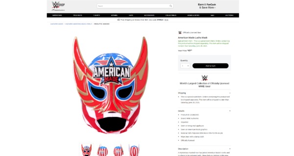 American Made Lucha Mask