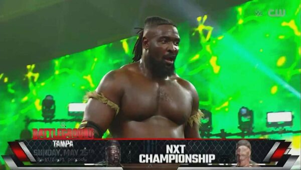 El Campeón NXT, Oba Femi, en WWE NXT (13 de mayo de 2025) - WWE
