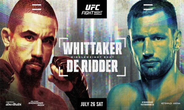 UFC On ABC 9: Robert Whittaker vs Reiner de Ridder en Abu Dabi