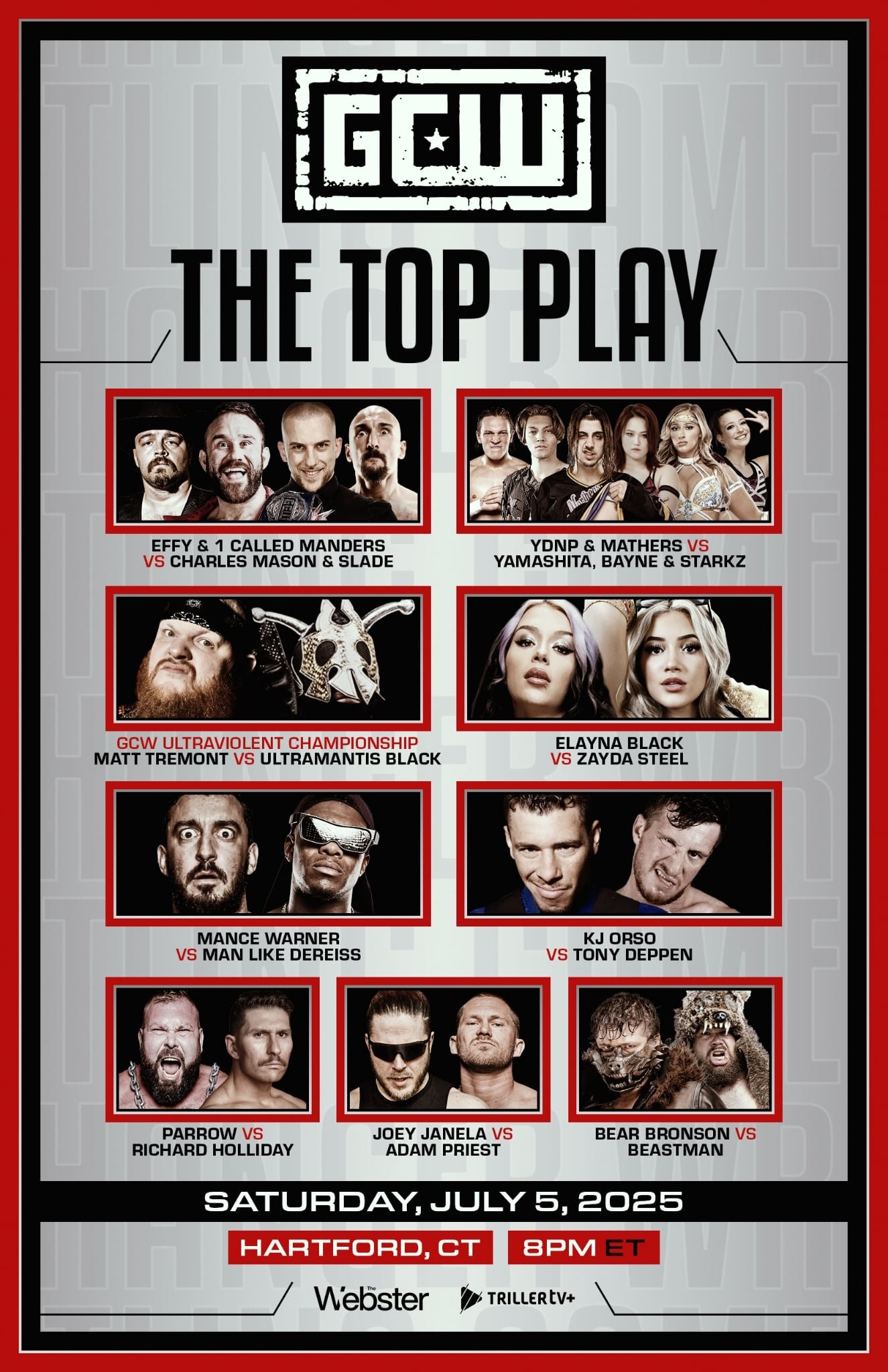 Resultados Game Changer Wrestling 5 de julio 2025 | The Top Play