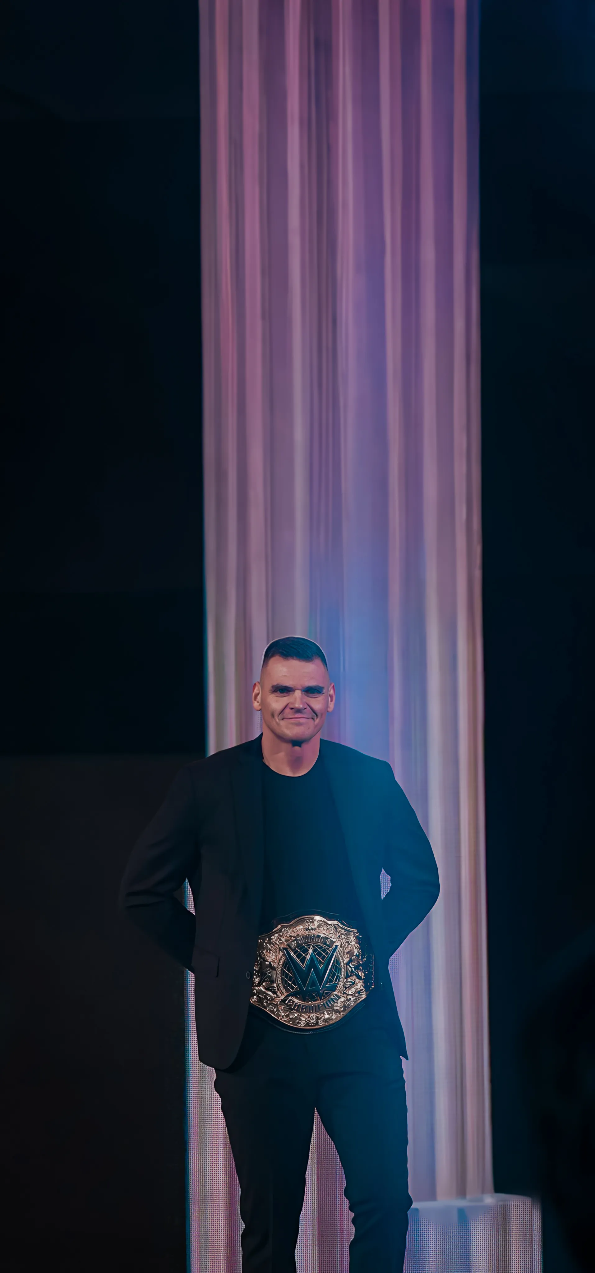 Gunther as full world weight champion at WWE RAW - WWE
